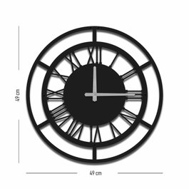 Wallity Reloj de pared decorativo MTS - 005 en negro